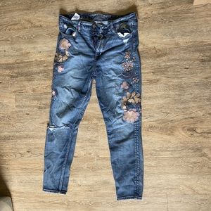 Limited edition embroidered American eagle jegging